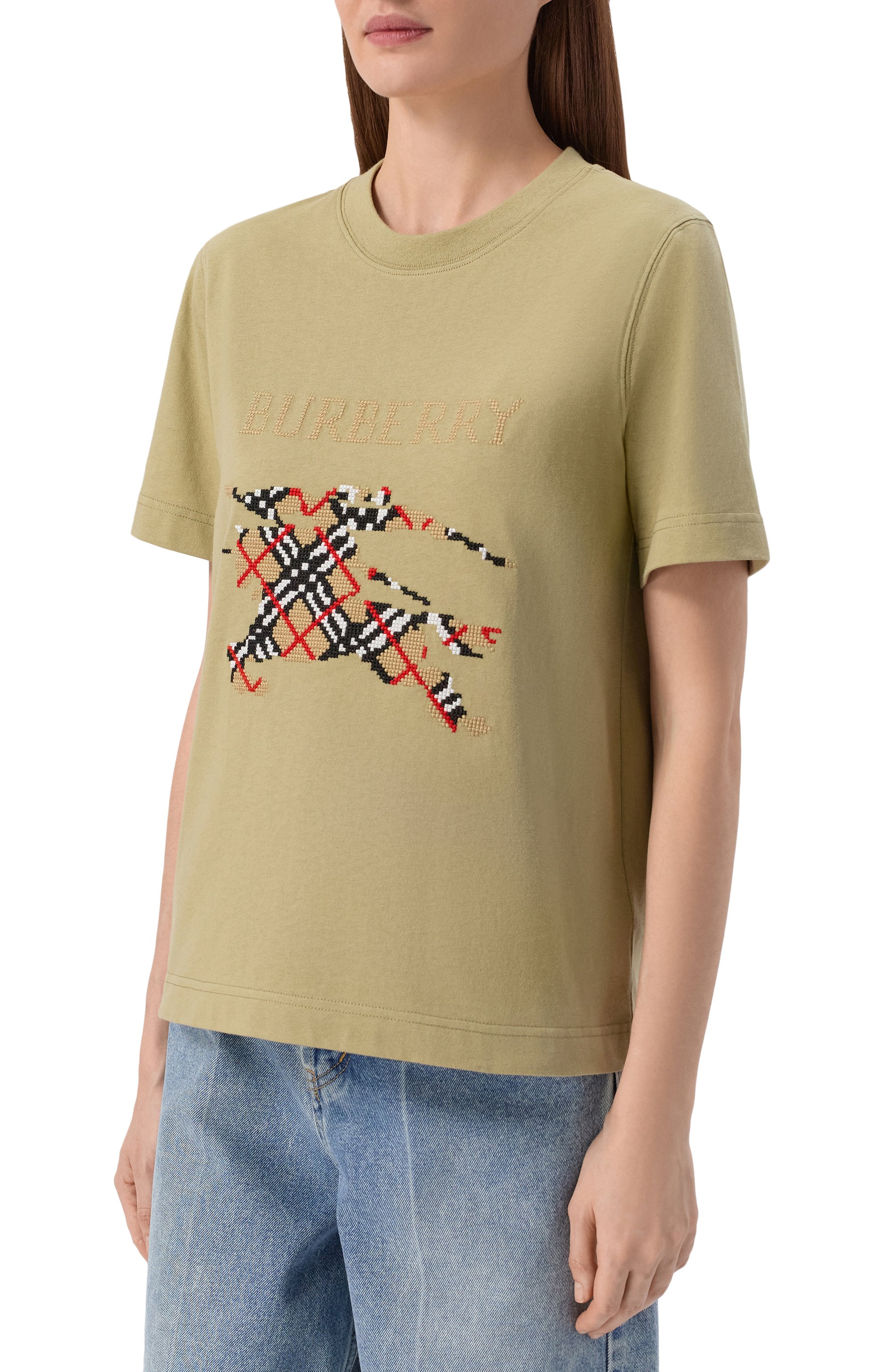 Хлопковая футболка BURBERRY, арт. 8119404, фото 3