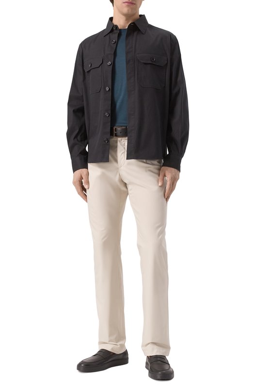 Шерстяная футболка Zegna FCT706/UF328A9 Синий  FCT706/UF328A9 Фото 2