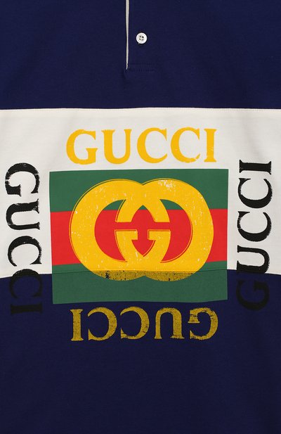 Хлопковое поло GUCCI, арт. 540634/XJAAM, фото 3
