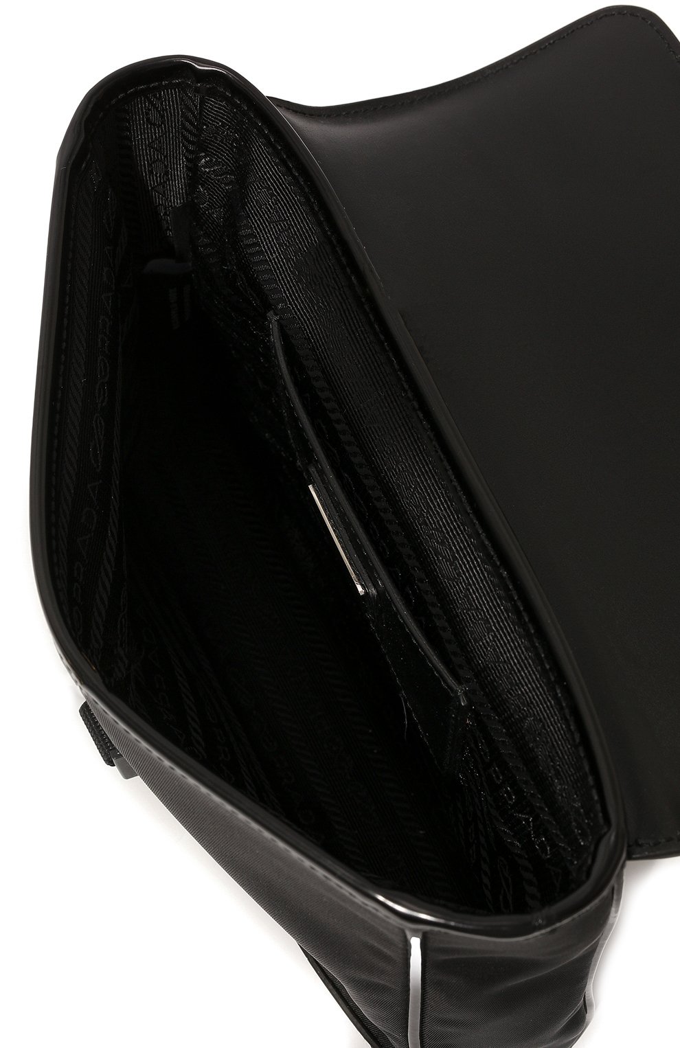 Текстильная сумка PRADA черного цвета по цене 120000 руб., арт. 2VD044-789-F0002-OOO, фото 6 Текстильная сумка PRADA, арт. 2VD044-789-F0002-OOO, фото 6