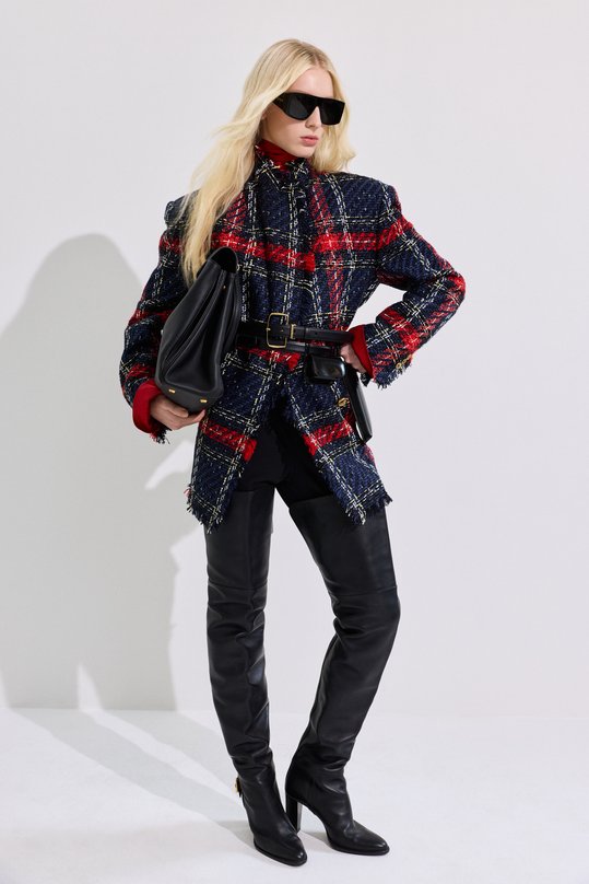 Твидовый жакет Balmain GF1SE183/XL68 Синий  GF1SE183/XL68 Фото 6