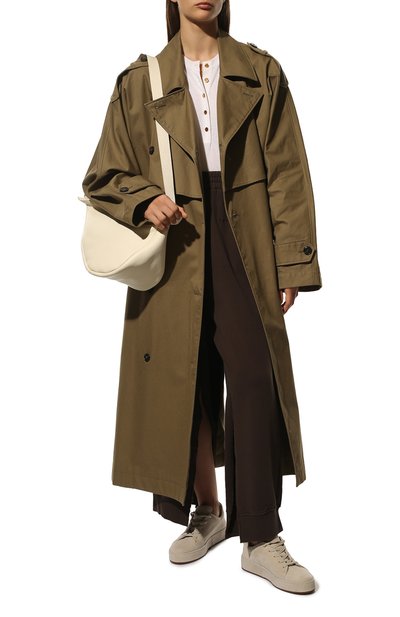 Хлопковые брюки MM6 коричневого цвета по цене 37600 руб., арт. S52KA0376/S25537, фото 2 Хлопковые брюки MM6, арт. S52KA0376/S25537, фото 2