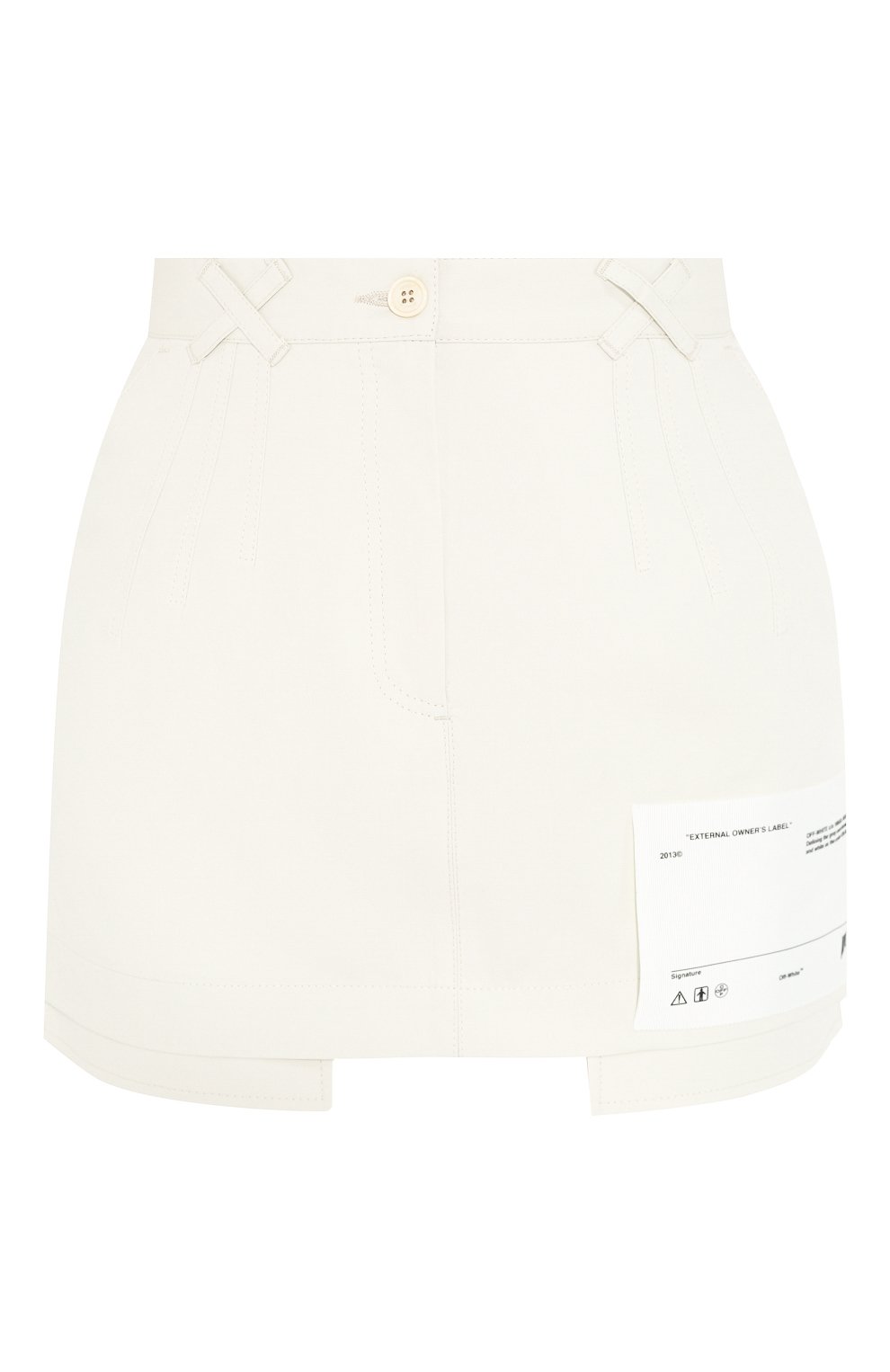 Хлопковая юбка OFF-WHITE белого цвета по цене 38500 руб., арт. 0WCC073S19C920440100, фото 1 Хлопковая юбка OFF-WHITE, арт. 0WCC073S19C920440100, фото 1