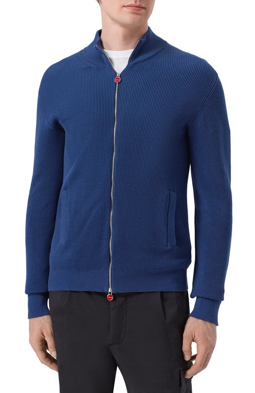 Хлопковый кардиган Kiton UMK0947 Синий  UMK0947 Фото 3