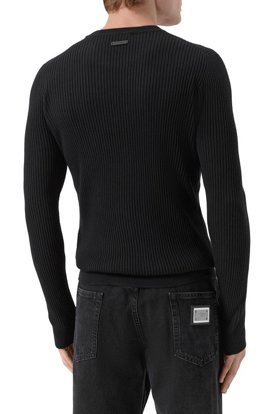 Шерстяной джемпер Dolce & Gabbana GXR21T/JCVH6 Чёрный  GXR21T/JCVH6 Фото 4