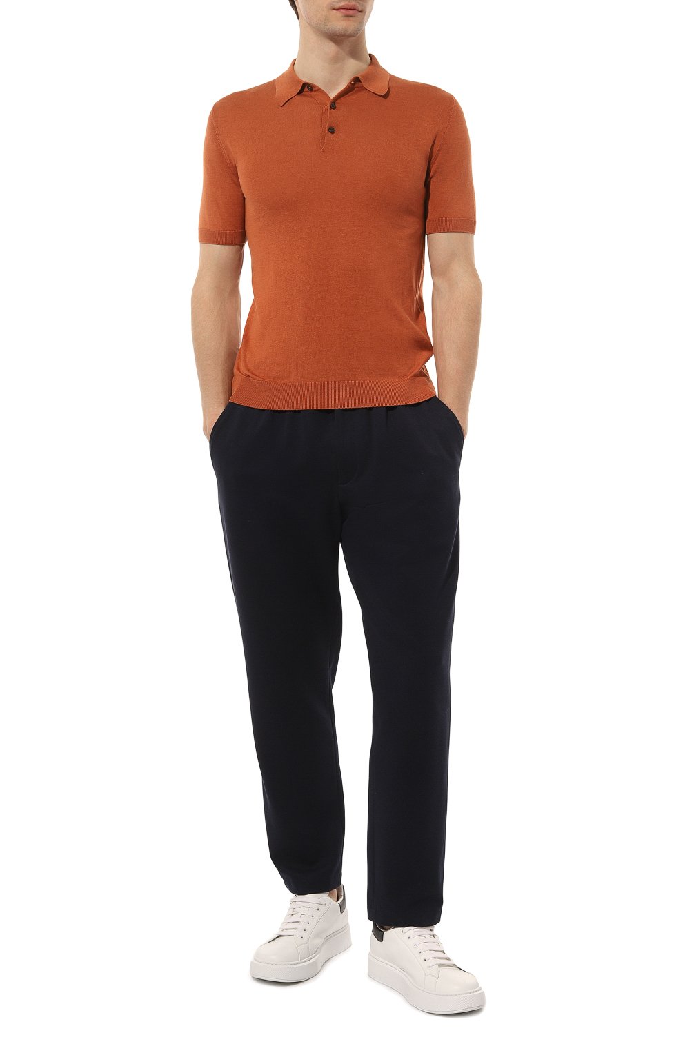 Поло из хлопка и шелка ANDREA CAMPAGNA, арт. P23-111, фото 2