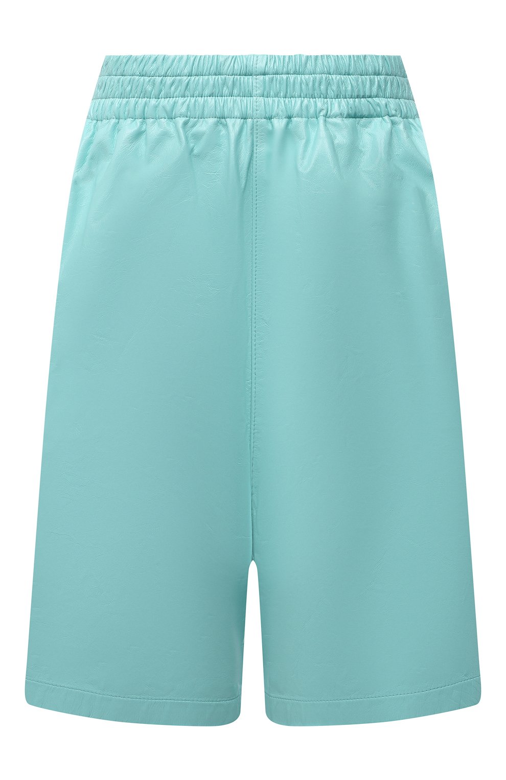 Кожаные шорты BOTTEGA VENETA голубого цвета по цене 227500 руб., арт. 633445/VKLC0, фото 1 Кожаные шорты BOTTEGA VENETA, арт. 633445/VKLC0, фото 1