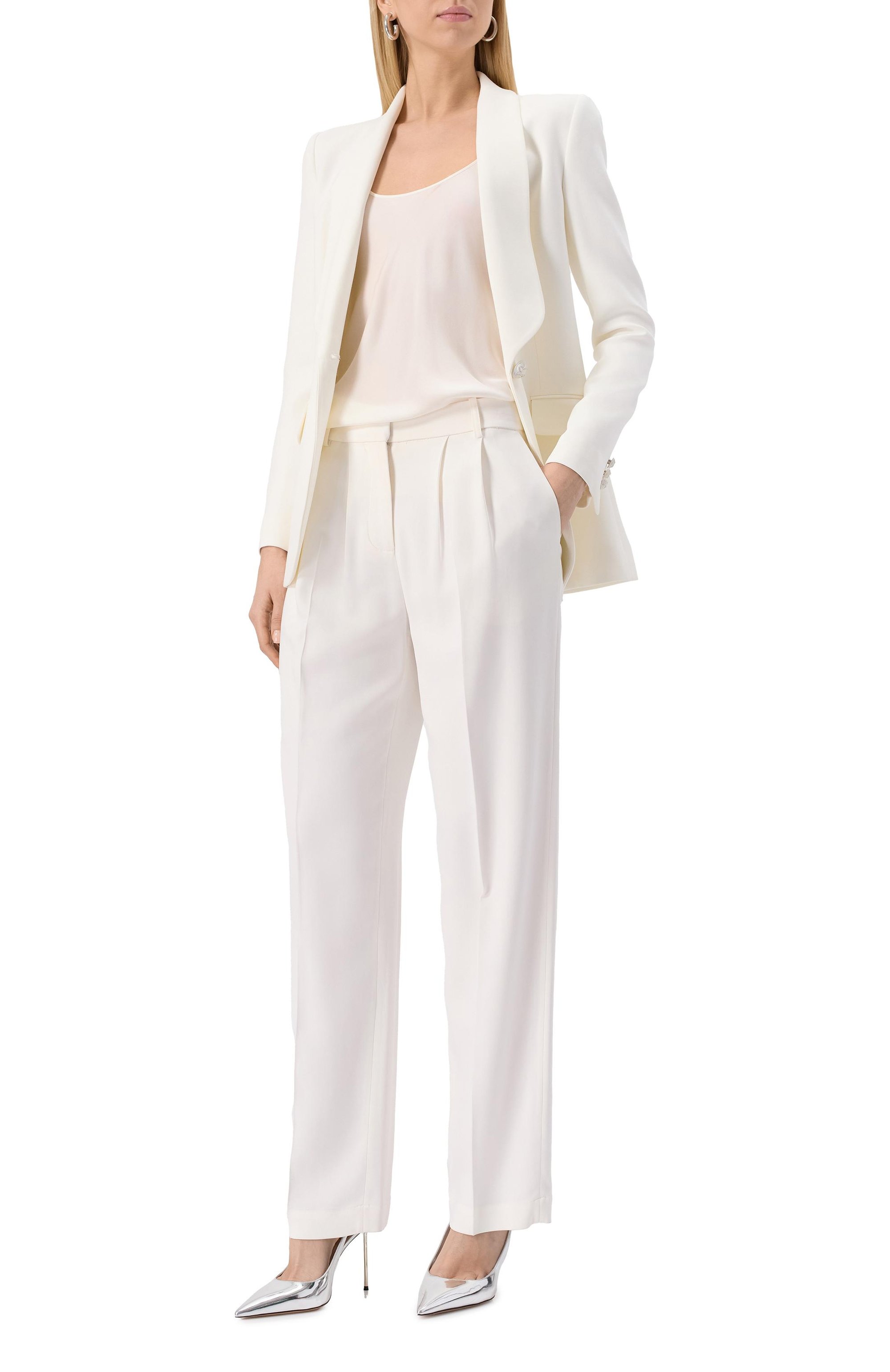 Жакет ELIE SAAB белого цвета по цене 279000 руб., арт. J0003NR25, фото 2 Жакет ELIE SAAB, арт. J0003NR25, фото 2