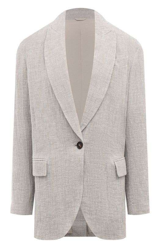 Льняной жакет Brunello Cucinelli MH5702519 Серый MH5702519