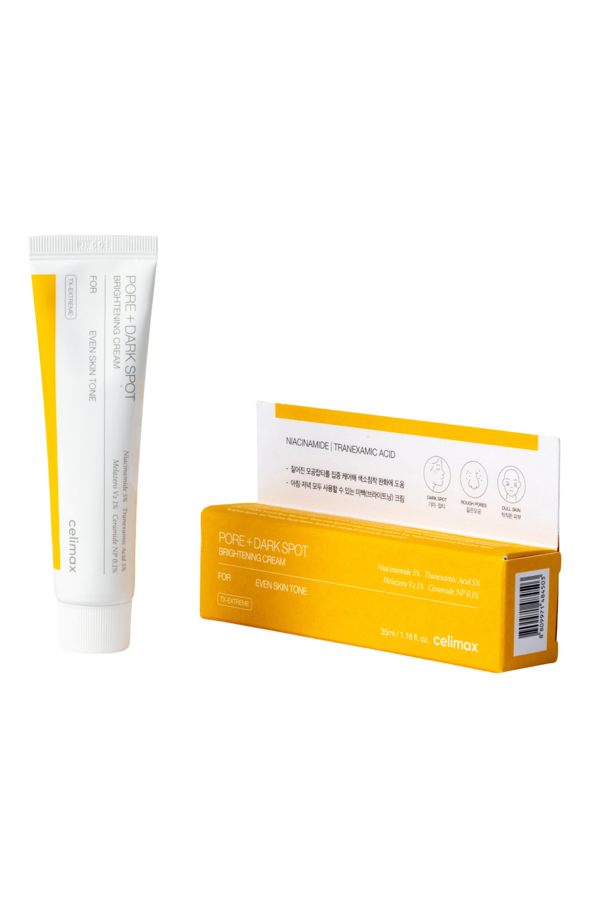Крем для лица pore+dark spot brightening cream (35ml) CELIMAX бесцветного цвета по цене 2610 руб., арт. 8809971484503, фото 2 Крем для лица pore+dark spot brightening cream (35ml) CELIMAX, арт. 8809971484503, фото 2