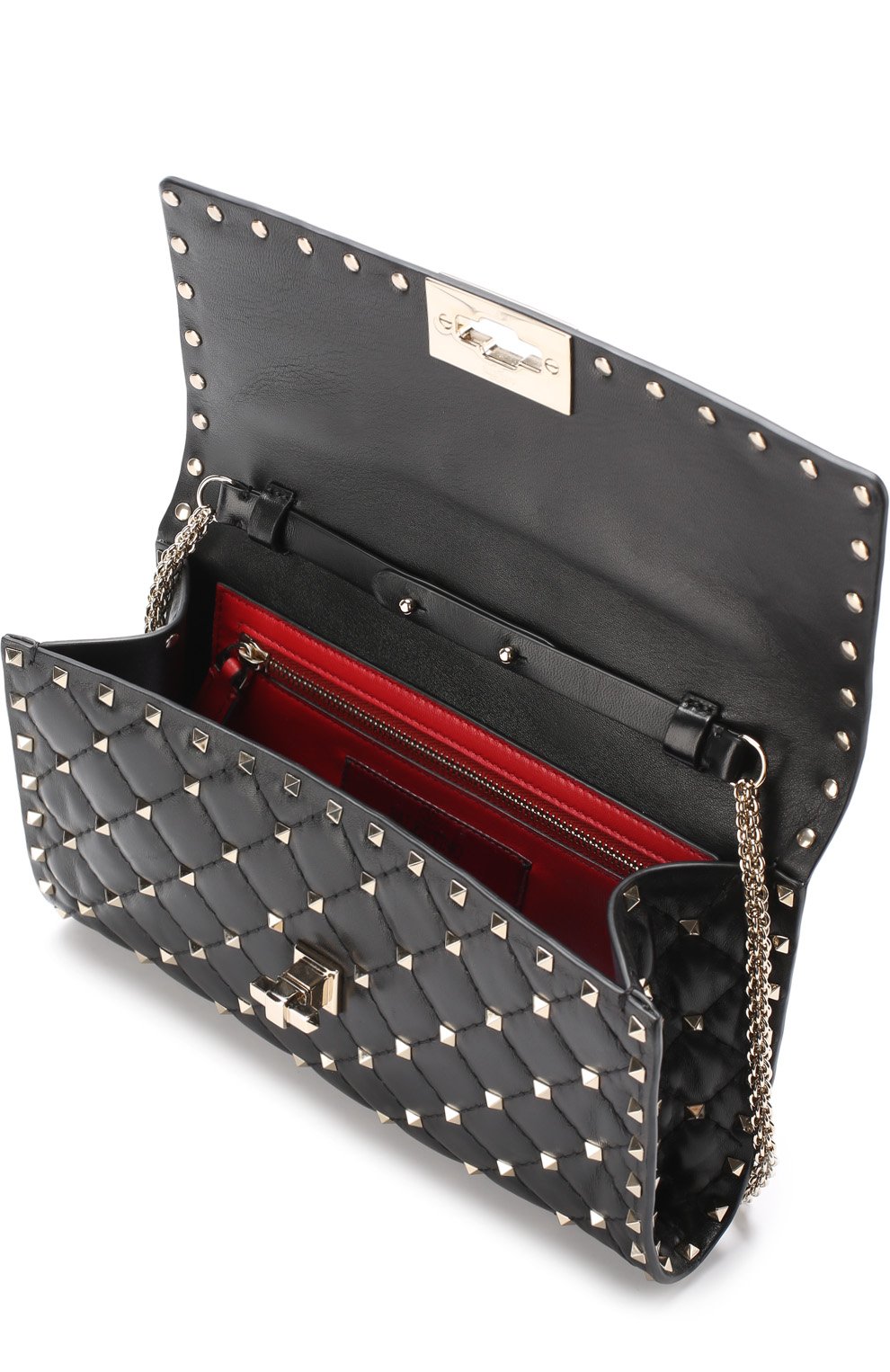 Клатч rockstud spike VALENTINO черного цвета по цене 243000 руб., арт. NW2B0137/NAP, фото 4 Клатч rockstud spike VALENTINO, арт. NW2B0137/NAP, фото 4