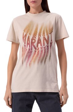 Хлопковая футболка ISABEL MARANT ETOILE, арт. 25PTS0147FA-C1N07E, фото 3