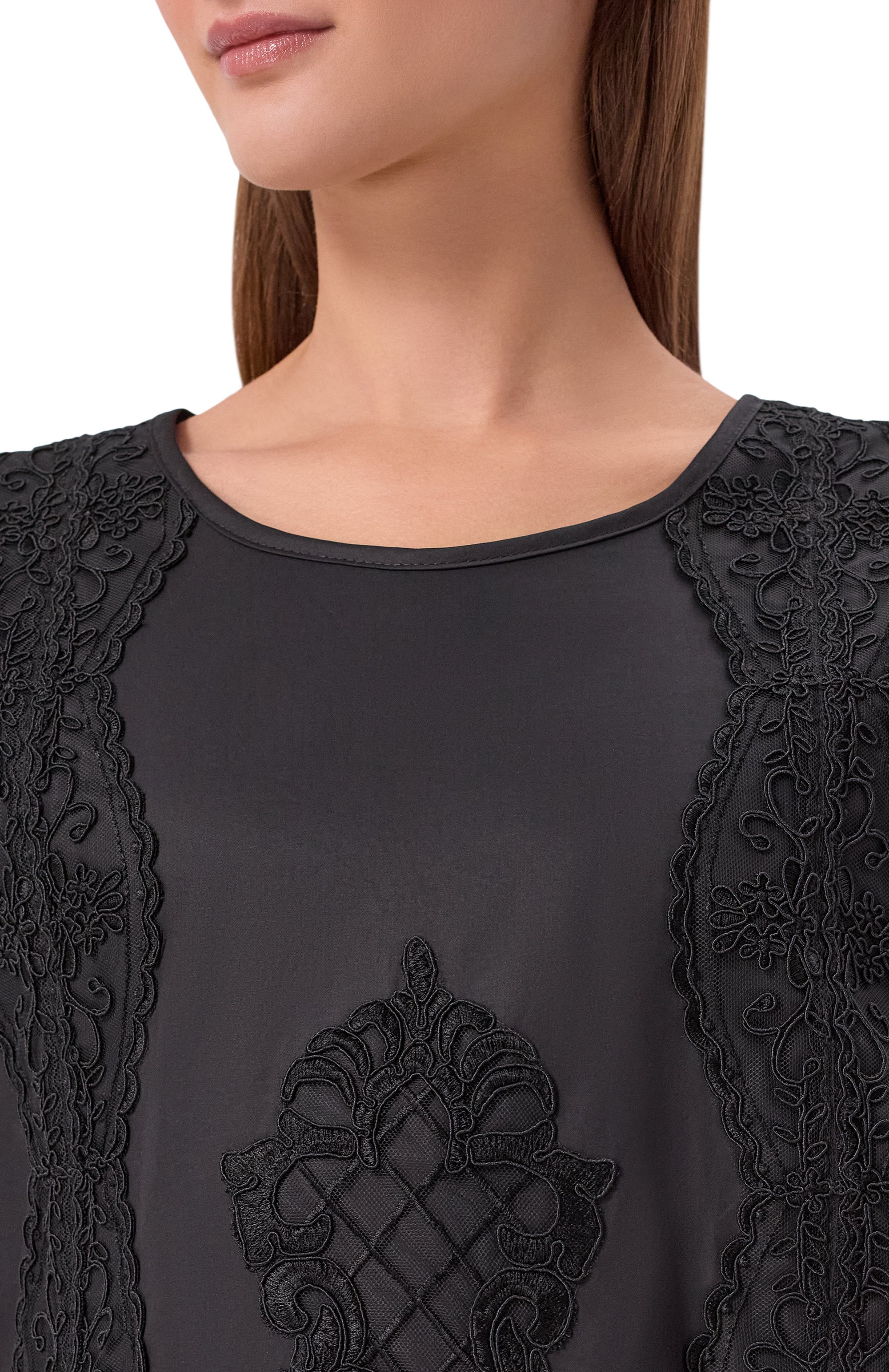 Платье из хлопка и вискозы MAURIZIO черного цвета по цене 68050 руб., арт. W06030581, фото 4 Платье из хлопка и вискозы MAURIZIO, арт. W06030581, фото 4