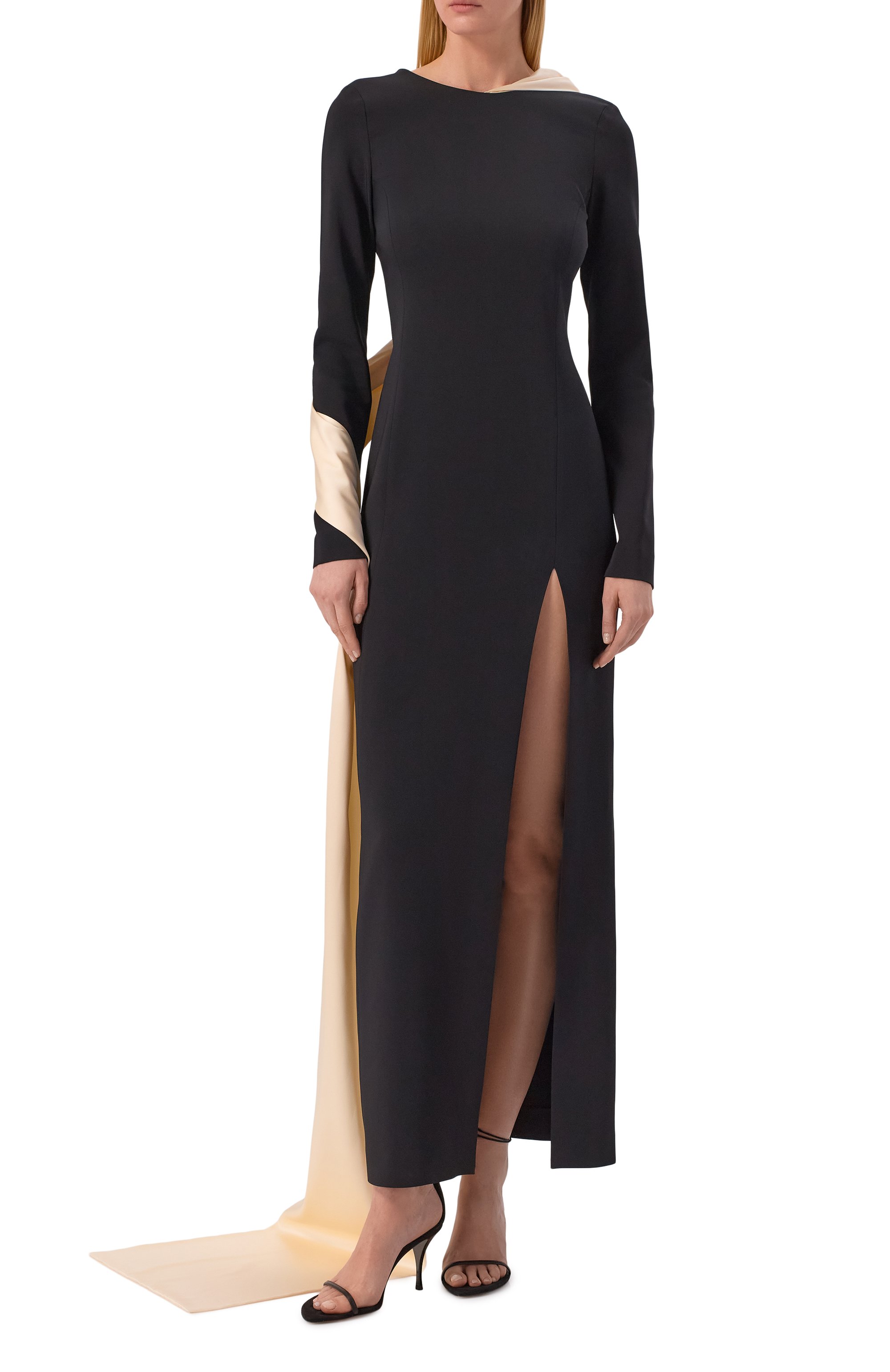 Платье из вискозы и шелка ARMARIUM черного цвета по цене 177500 руб., арт. ARMFWD048/V011, фото 2 Платье из вискозы и шелка ARMARIUM, арт. ARMFWD048/V011, фото 2