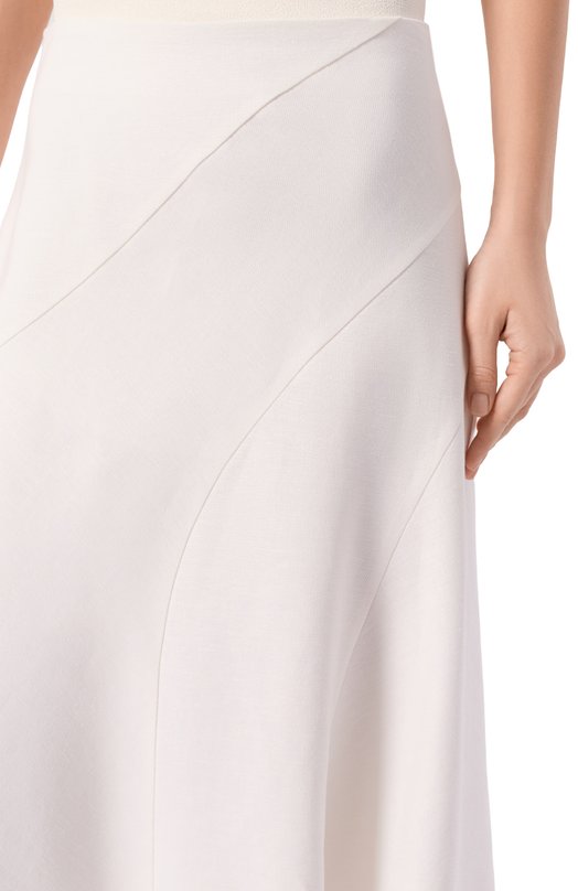 Юбка изо льна и вискозы BOSS 50559476 Белый  50559476 Фото 5