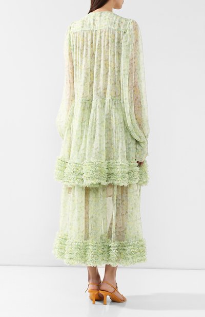 Шелковое платье STELLA MCCARTNEY светло-зеленого цвета по цене 225500 руб., арт. 565787/SMA97, фото 4 Шелковое платье STELLA MCCARTNEY, арт. 565787/SMA97, фото 4