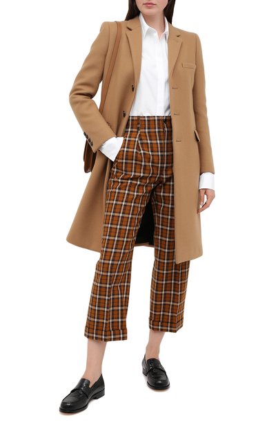 Кашемировое пальто SAINT LAURENT бежевого цвета по цене 398500 руб., арт. 517798/Y143V, фото 2 Кашемировое пальто SAINT LAURENT, арт. 517798/Y143V, фото 2