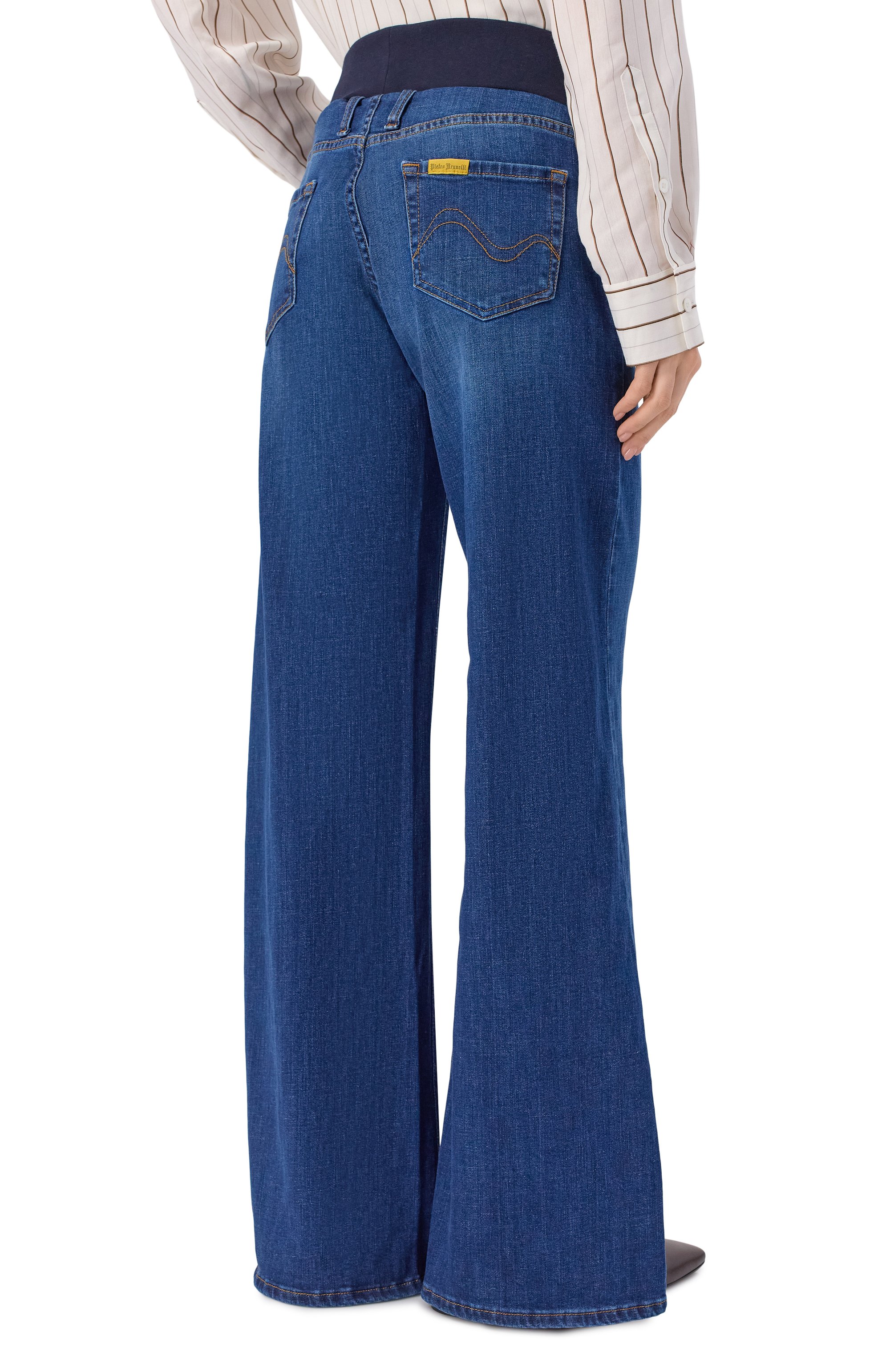 Джинсы PIETRO BRUNELLI синего цвета по цене 18000 руб., арт. JPR003/DE0119, фото 4 Джинсы PIETRO BRUNELLI, арт. JPR003/DE0119, фото 4