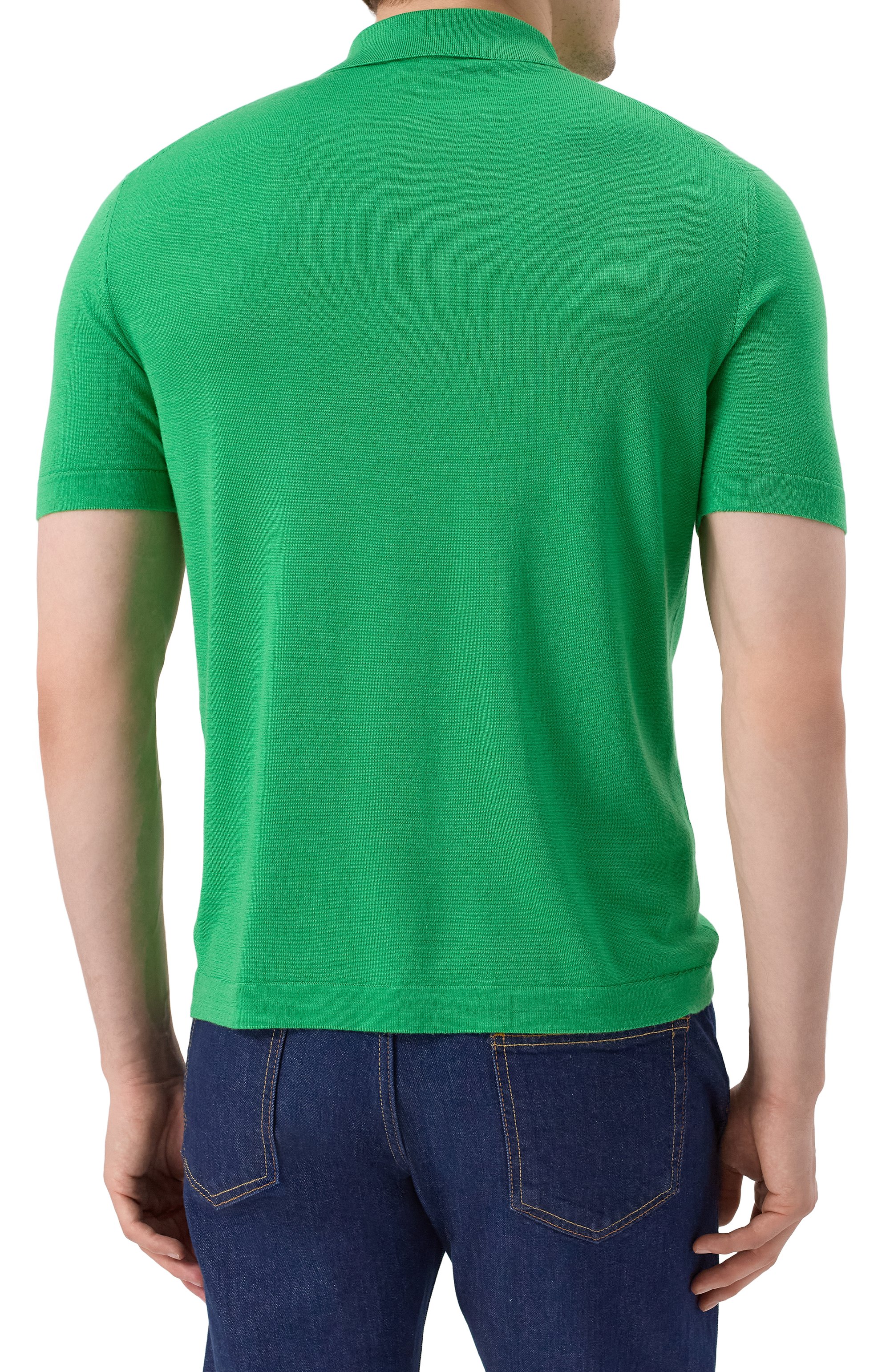 Поло из шерсти и шелка KITON, арт. UMM059208, фото 4