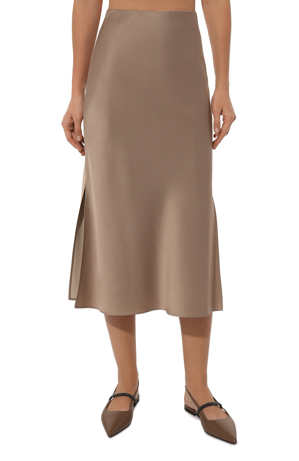 Атласная юбка BRUNELLO CUCINELLI, арт. MPH38G3414, фото 3