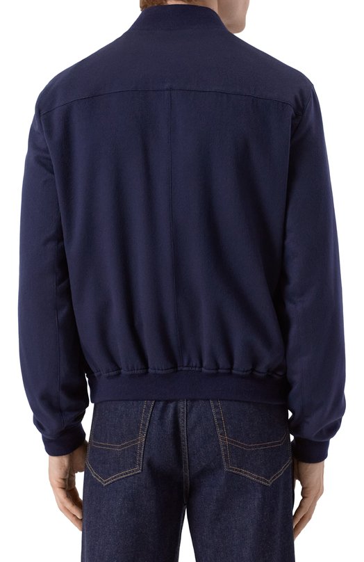 Кашемировый бомбер Brunello Cucinelli MV4216550 Синий  MV4216550 Фото 4