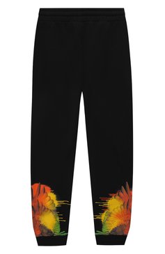 Детские хлопковые джоггеры MARCELO BURLON KIDS OF MILAN черного цвета, арт. 21E/B/MB/3000/0020/8-14Y | Фото 2 (Материал внешний: Хлопок; Мальчики Кросс-КТ: Брюки-одежда, Джоггеры-одежда; Региональные ог�раничения белый список (Axapta Mercury): RU; Материал сплава: Проставлено; Нос: Не проставлено; Ростовка одежда: 10 - 11 лет | 140 - 146см, 12 лет | 152 см, 13 - 15 лет | 158 см, 8 лет | 128 см)