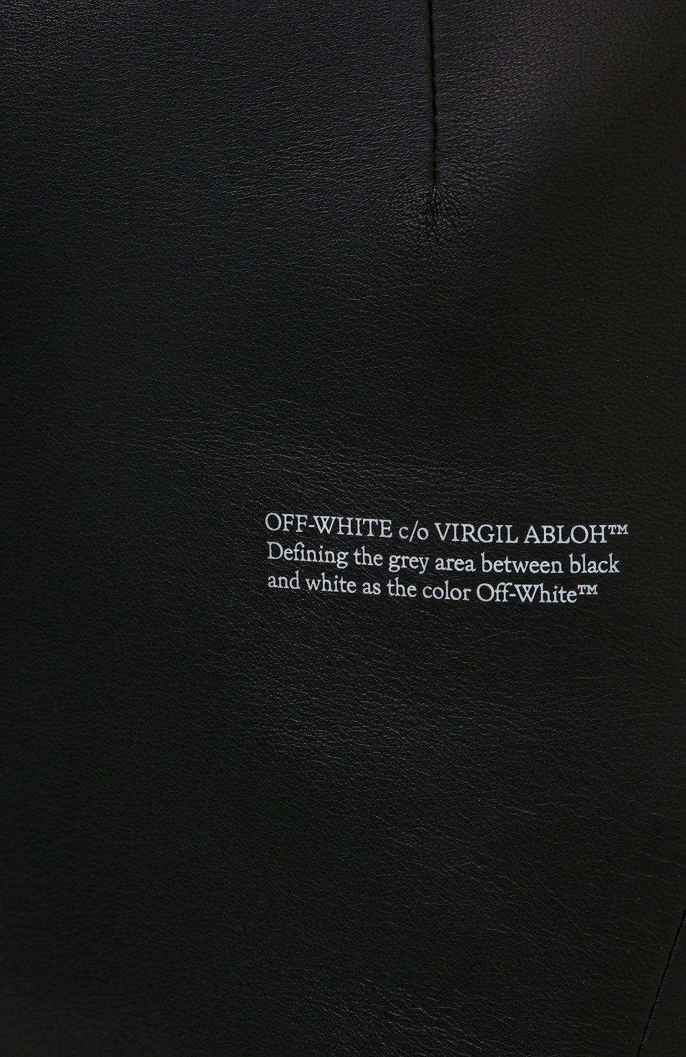 Кожаная юбка OFF-WHITE черного цвета по цене 122500 руб., арт. 0WJC006E20LEA0021000, фото 5 Кожаная юбка OFF-WHITE, арт. 0WJC006E20LEA0021000, фото 5
