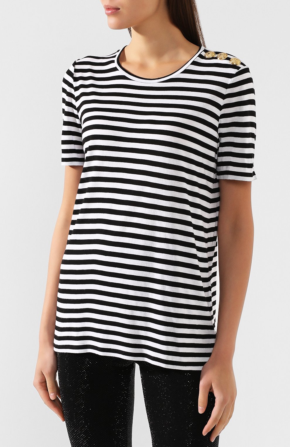 Футболка в полоску BALMAIN, арт. RF11096/V026, фото 3