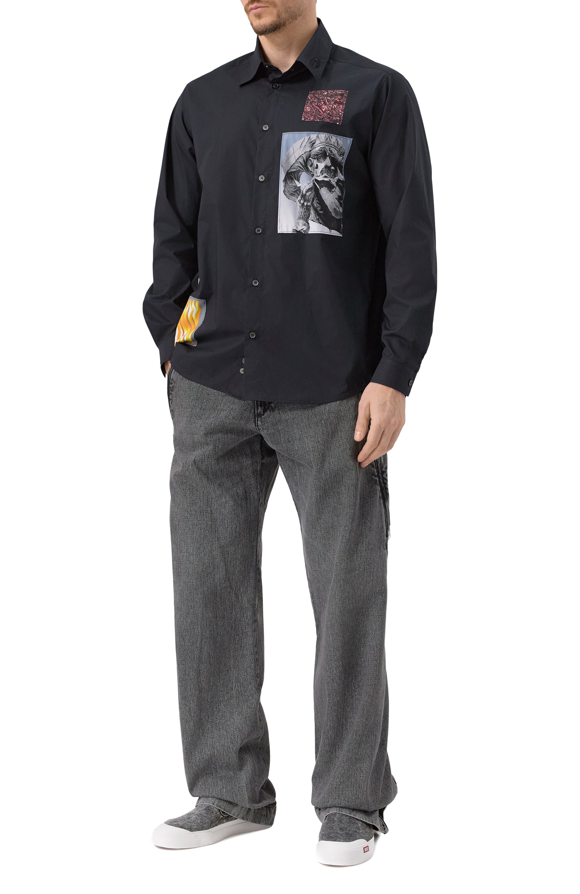 Хлопковая рубашка DIESEL, арт. A16759/0NJBT, фото 2