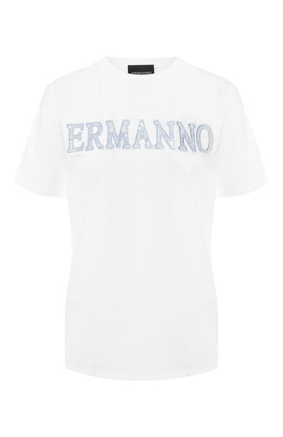Женская хлопковая футболка ERMANNO ERMANNO SCERVINO, арт. 44 T TS27 JVC