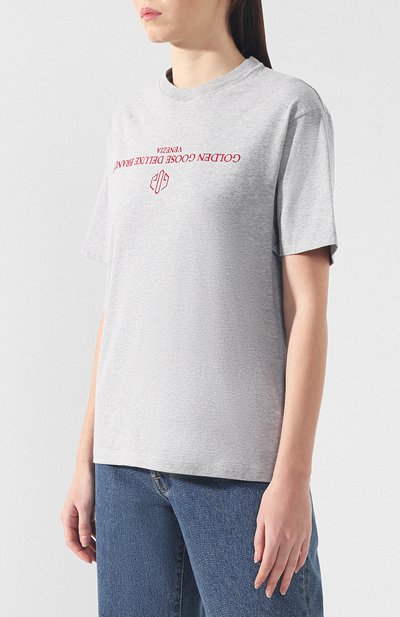 Хлопковая футболка GOLDEN GOOSE DELUXE BRAND, арт. G34WP024.A1, фото 3