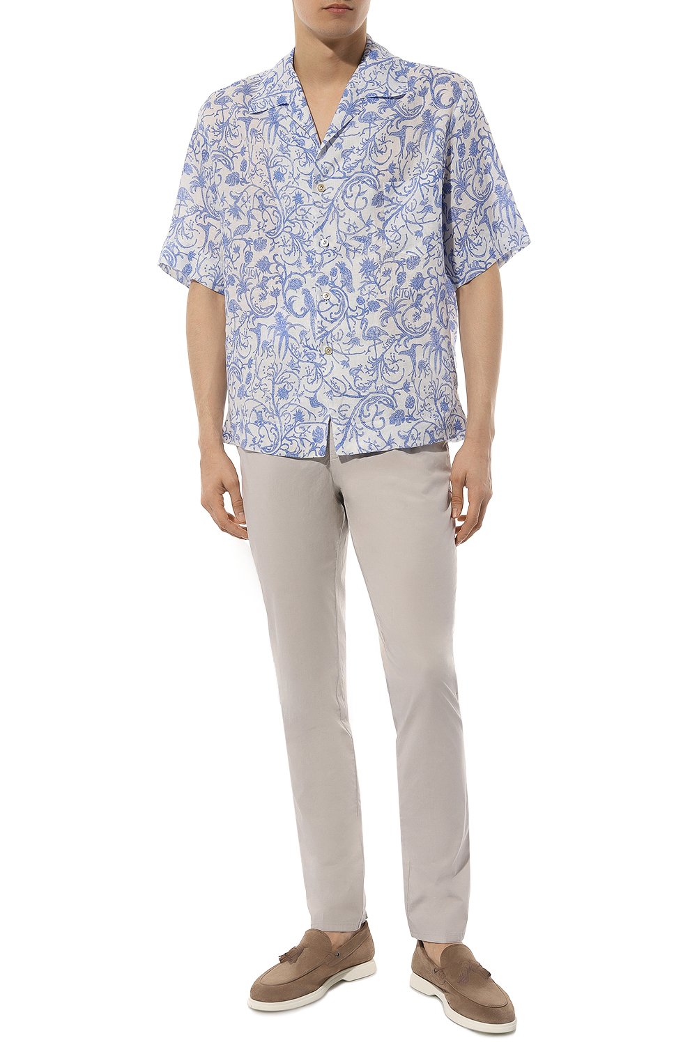 Льняная рубашка KITON, арт. UMC028H08902, фото 2