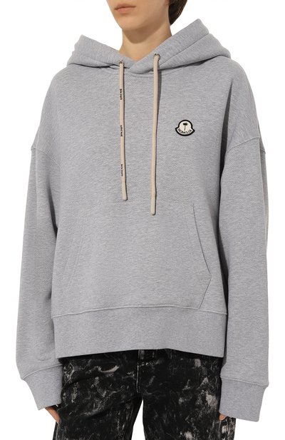 Хлопковое худи moncler genius x palm angels MONCLER GENIUS серого цвета по цене 87550 руб., арт. 8G000-10-M2513, фото 3 Хлопковое худи moncler genius x palm angels MONCLER GENIUS, арт. 8G000-10-M2513, фото 3