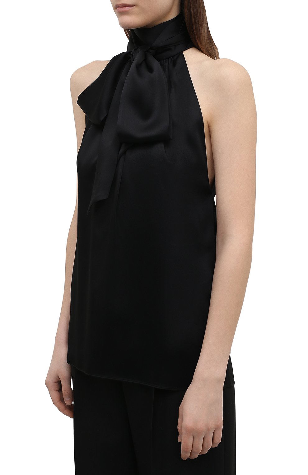 Топ SAINT LAURENT черного цвета по цене 120500 руб., арт. 652320/Y3C67, фото 3 Топ SAINT LAURENT, арт. 652320/Y3C67, фото 3