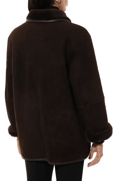 Дубленка из овчины DUNST темно-коричневого цвета по цене 156000 руб., арт. UDJU4D221W2, фото 4 Дубленка из овчины DUNST, арт. UDJU4D221W2, фото 4