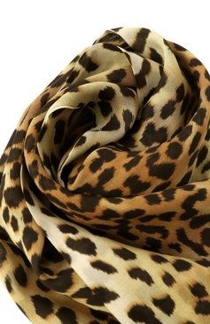 Женский шарф �из вискозы BLUMARINE леопардового цвета, арт. 2W339W | Фото 3 (Нос: Не проставлено; Материал: Текстиль; Материал сплава: Проставлено)