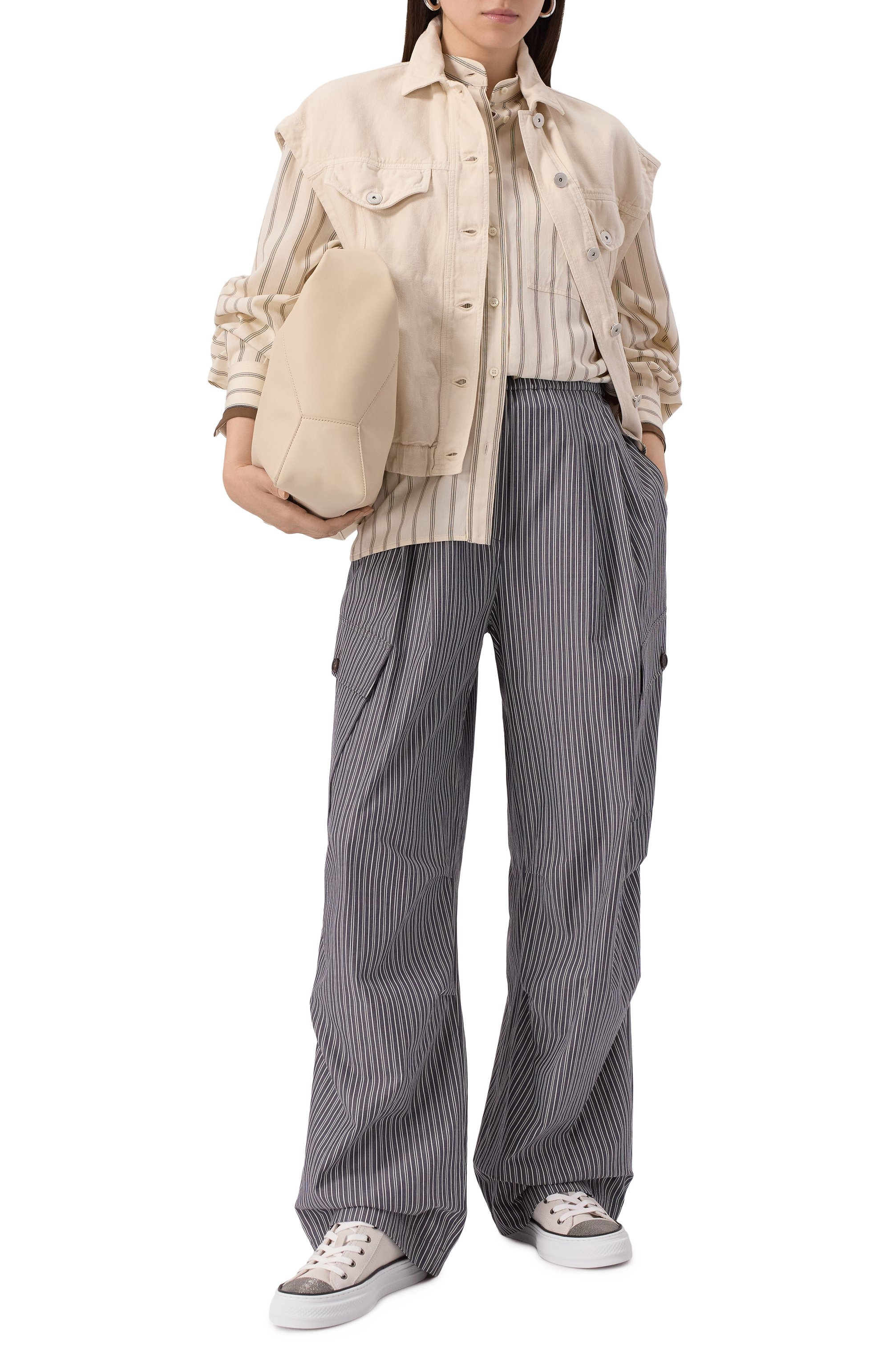 Хлопковые брюки-карго BRUNELLO CUCINELLI, арт. MH758P8839, фото 2