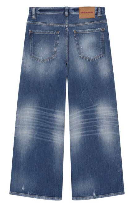 Детские джинсы DSQUARED2 синего цвета, арт. DQ2829/D0ABW | Фото 2 (Нос: Не проставлено; Автоматизация состава: Проставлено; Материал внешний: Хлопок)