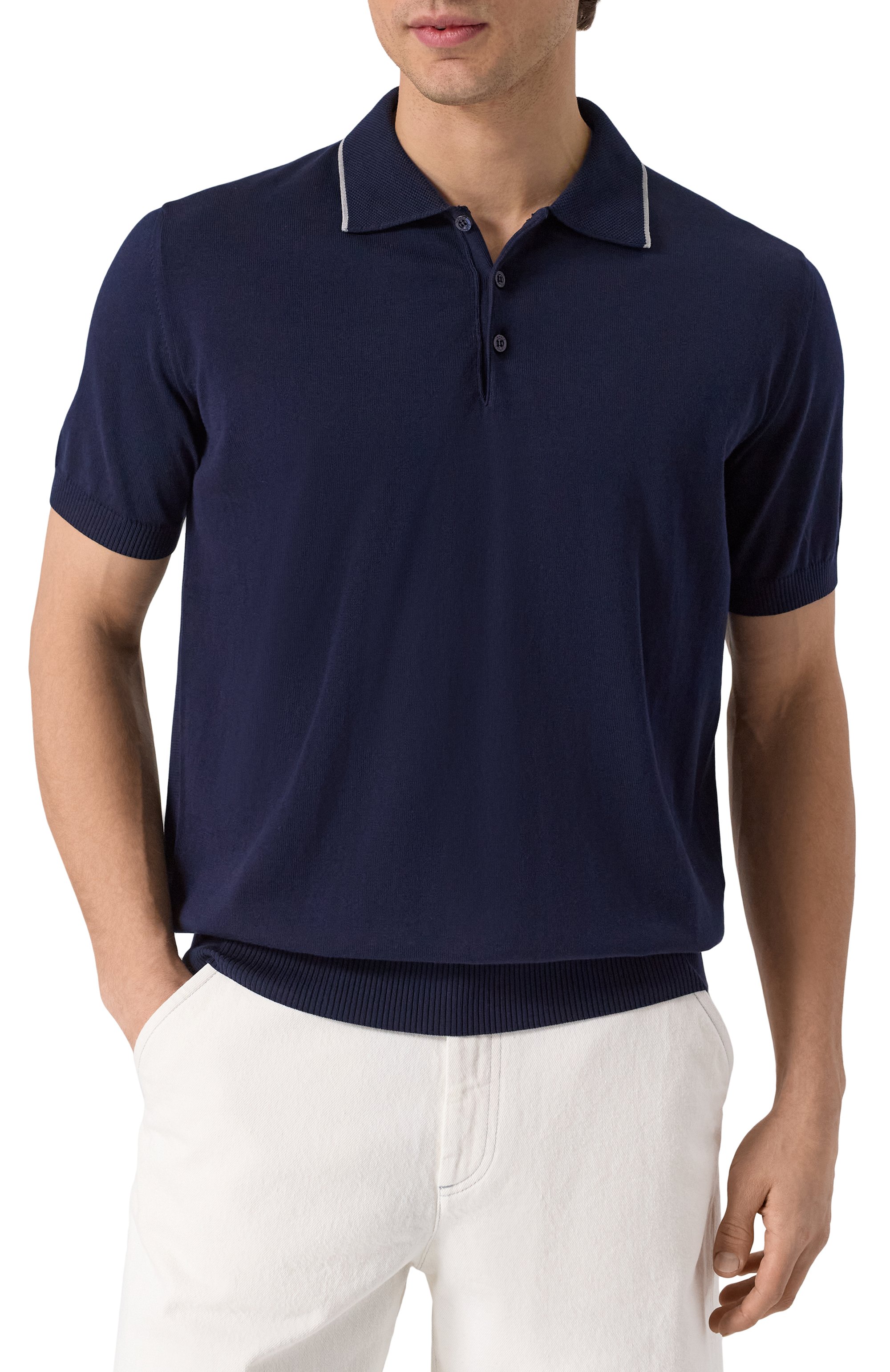 Хлопковое поло CANALI, арт. C1053/MK02261, фото 3