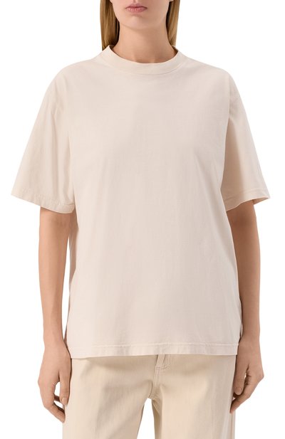 Хлопковая футболка HAIKURE светло-бежевого цвета по цене 11600 руб., арт. HEM54070TJ032PX, фото 3 Хлопковая футболка HAIKURE, арт. HEM54070TJ032PX, фото 3