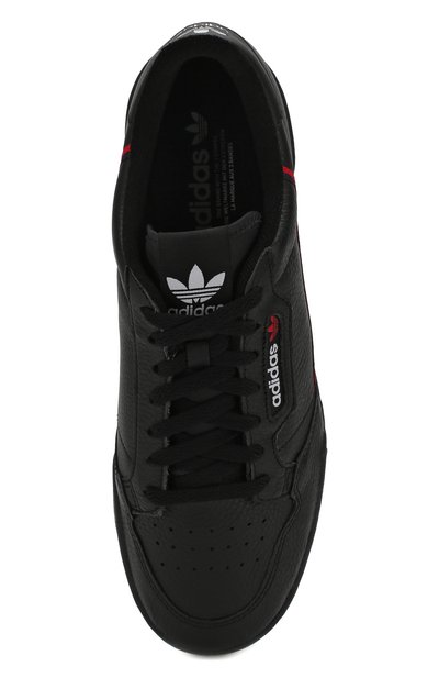 Кожаные кеды continental 80 ADIDAS ORIGINALS черного цвета по цене 8380 руб., арт. G27707, фото 5 Кожаные кеды continental 80 ADIDAS ORIGINALS, арт. G27707, фото 5