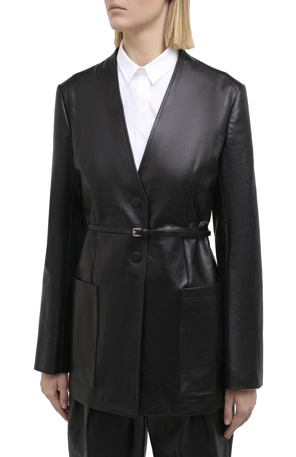 Кожаный жакет JIL SANDER, арт. JSPR651570-WRL00001, фото 4