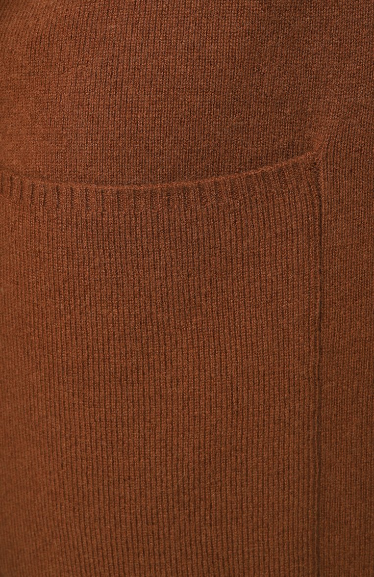 Женский кашемировый халат EDOMO коричневого цвета, арт. C011005FW2324 | Фото 6 (Материал внешний: Кашемир, Шерсть; Нос: Не проставлено)