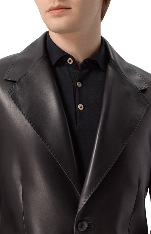 Кожаный пиджак MVST M25.1PM.J004/NAPPA CREAM Чёрный  M25.1PM.J004/NAPPA CREAM Фото 5