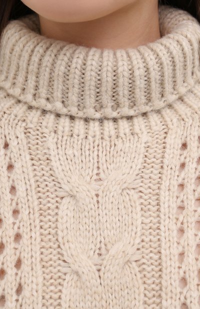 Шерстяной свитер NANUSHKA, арт. DIYA_CREME_CHUNKY CABLE KNIT, фото 5