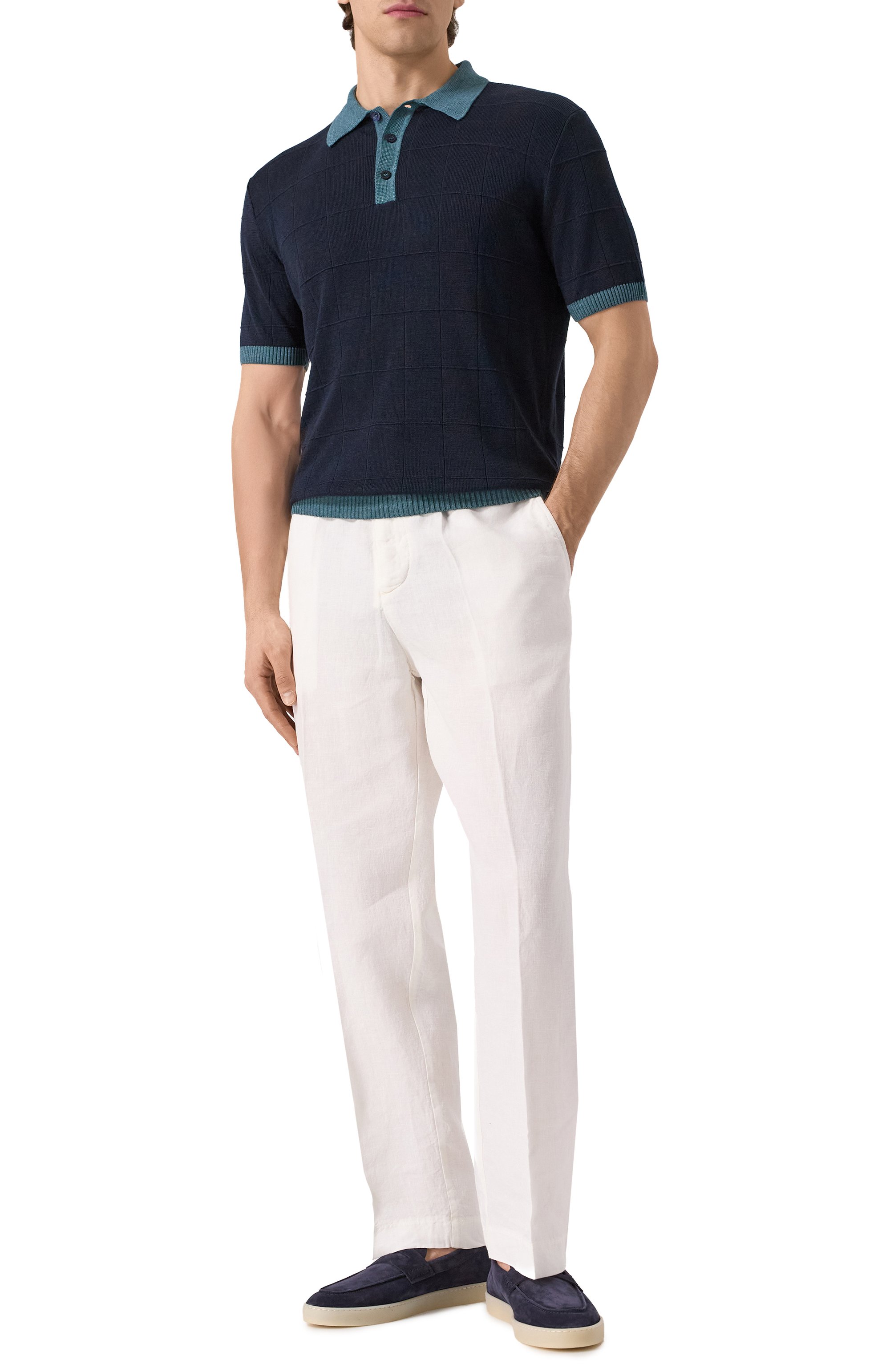 Поло изо льна и шелка CANALI, арт. C1084/MK02269, фото 2