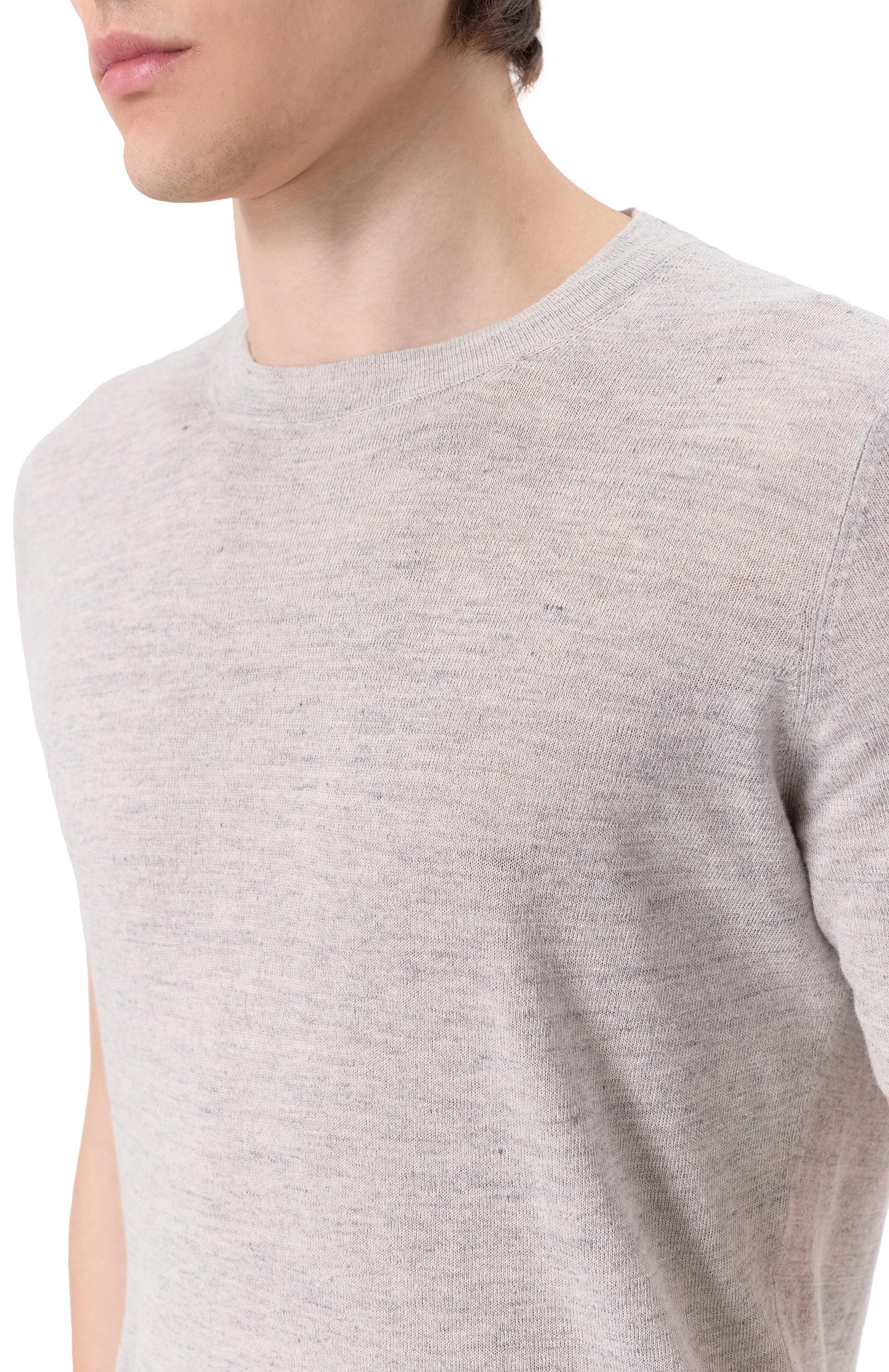 Футболка изо льна и хлопка BRUNELLO CUCINELLI, арт. M2L00340, фото 5