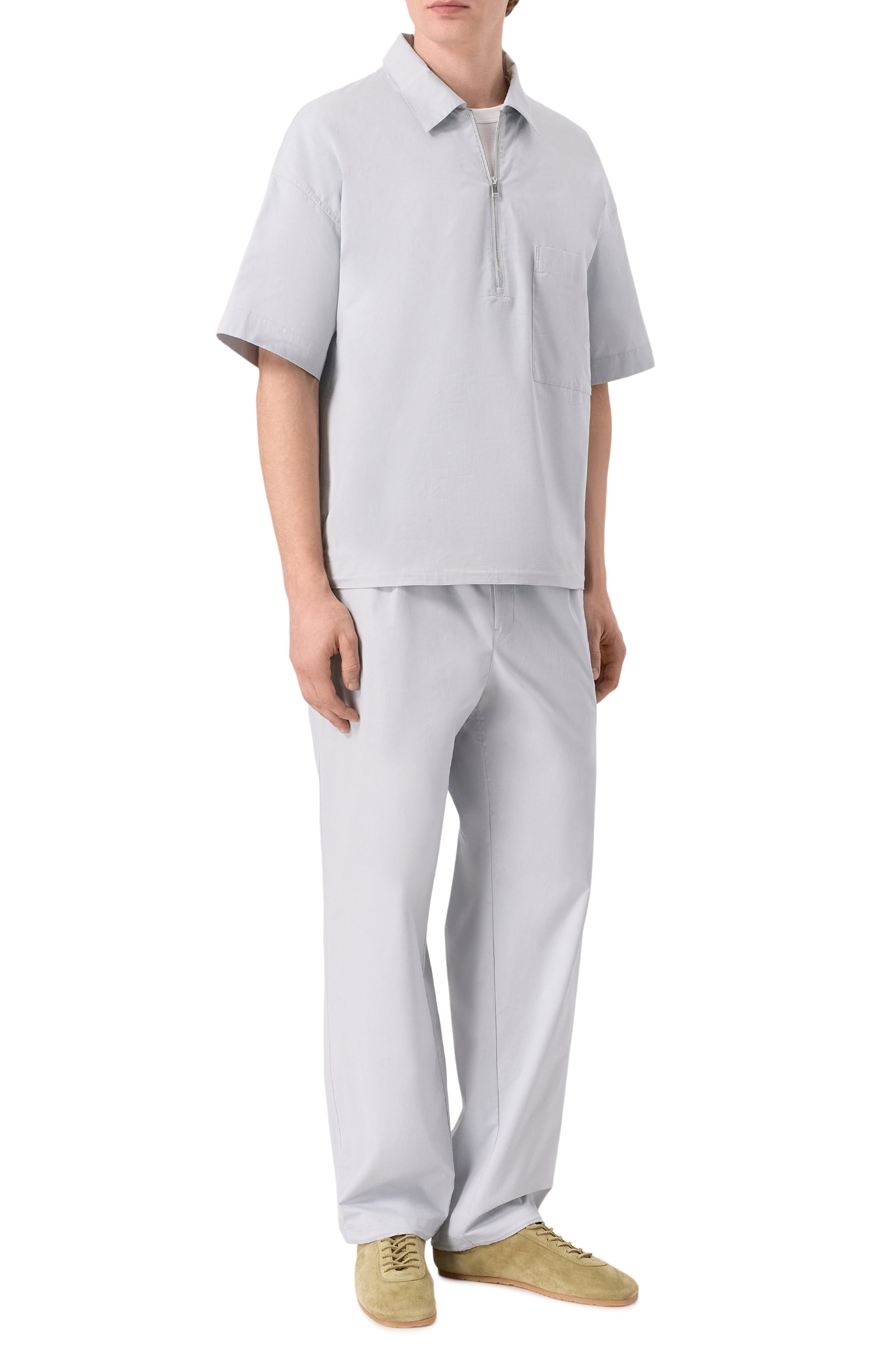 Хлопковая рубашка 12 STOREEZ светло-голубого цвета по цене 16000 руб., арт. 137293, фото 2 Хлопковая рубашка 12 STOREEZ, арт. 137293, фото 2