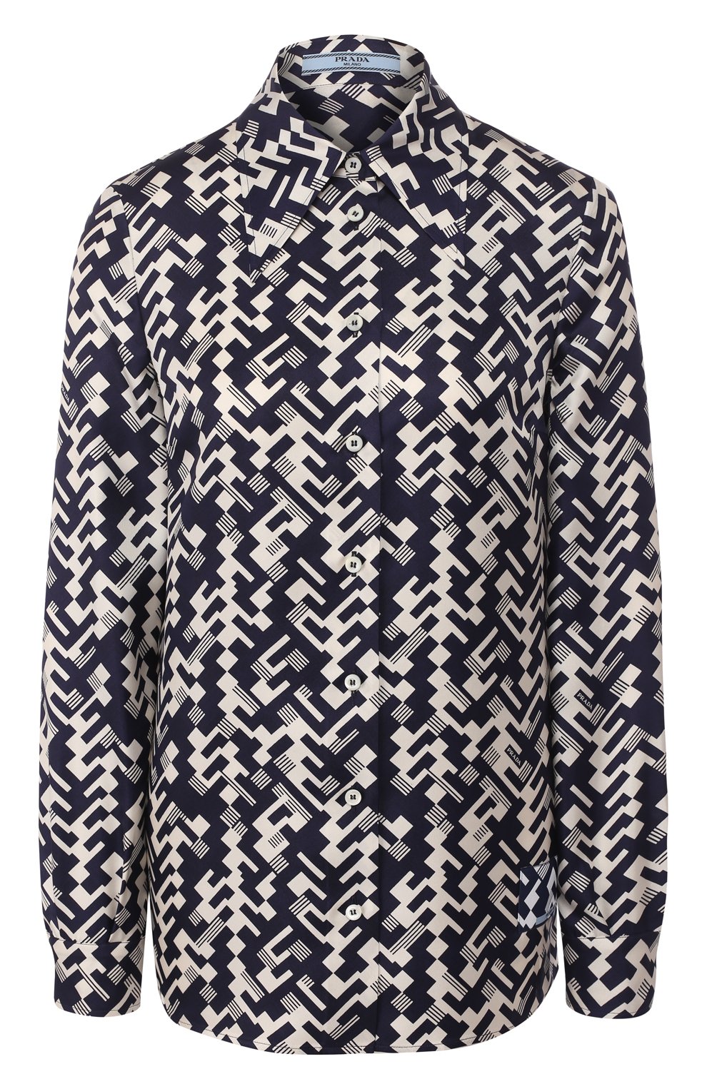 Шелковая рубашка PRADA, арт. P431E-1WUX-F0216, фото 1