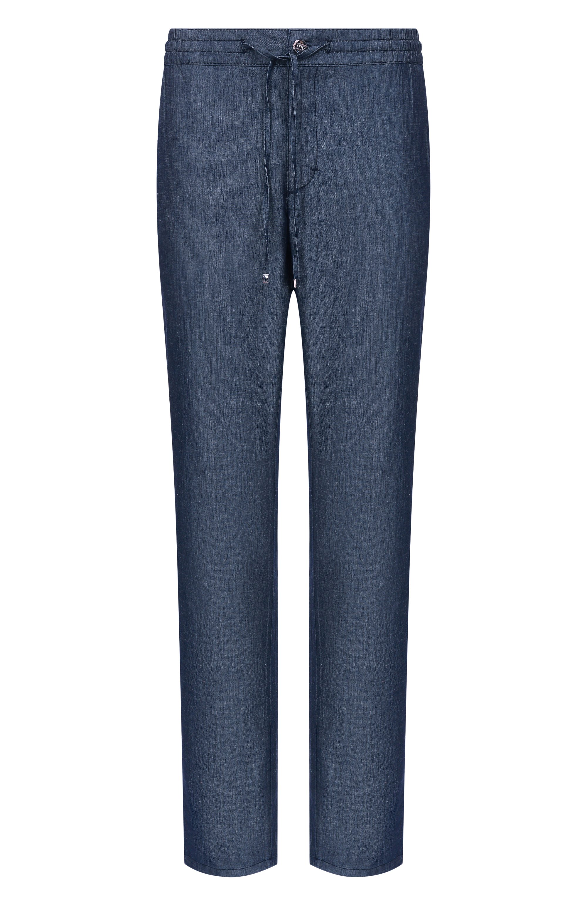 Брюки из шелка и хлопка ZILLI темно-синего цвета по цене 138500 руб., арт. CP201BM0425VZL000, фото 1 Брюки из шелка и хлопка ZILLI, арт. CP201BM0425VZL000, фото 1